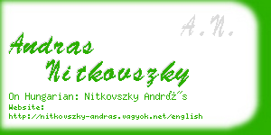 andras nitkovszky business card